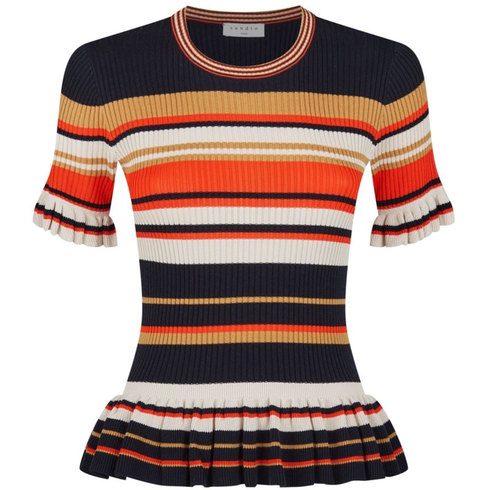 Sandro knit frill sweater
